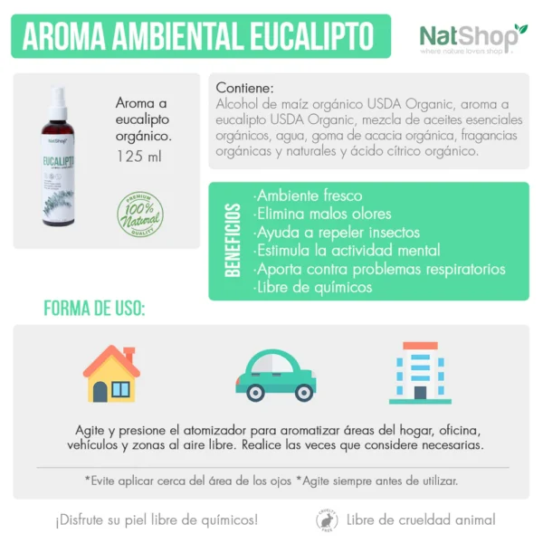 ambientador ficha técnica eucalipto natshop